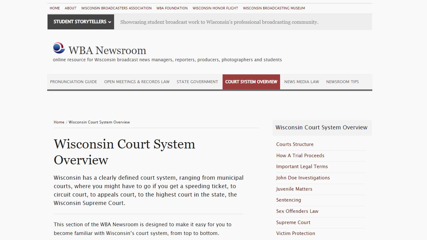 Wisconsin Court System Overview - WBA Newsroom